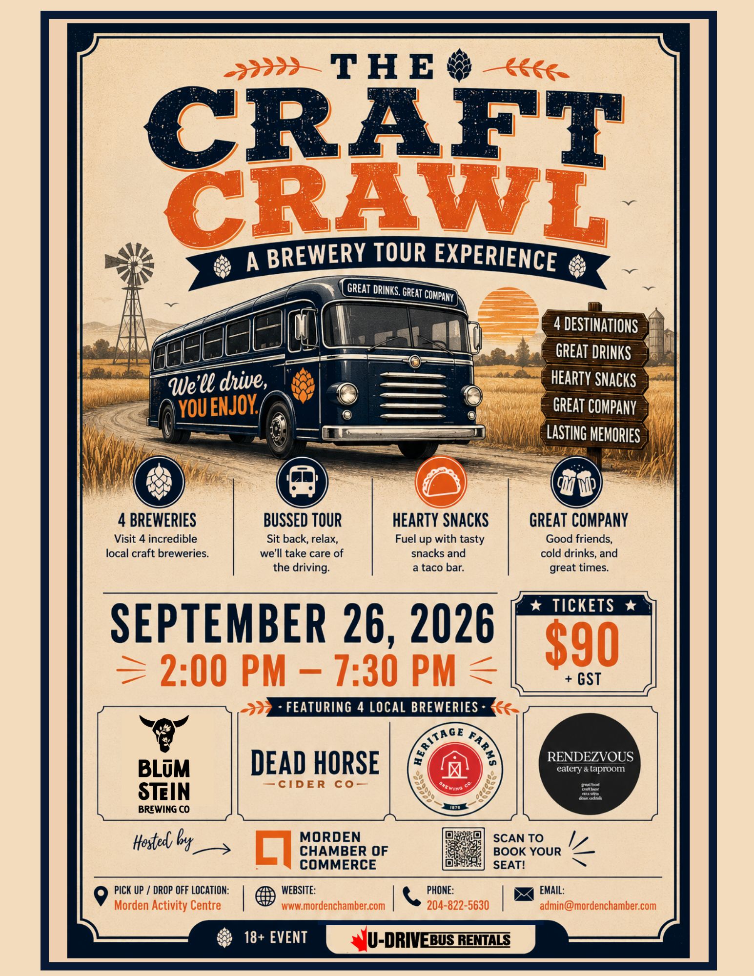 Craft Crawl Poster Golf Tournament 2023